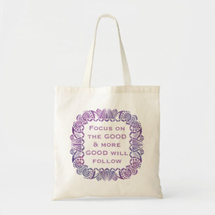 Positive Motivational Quote Decorative Tote Bag