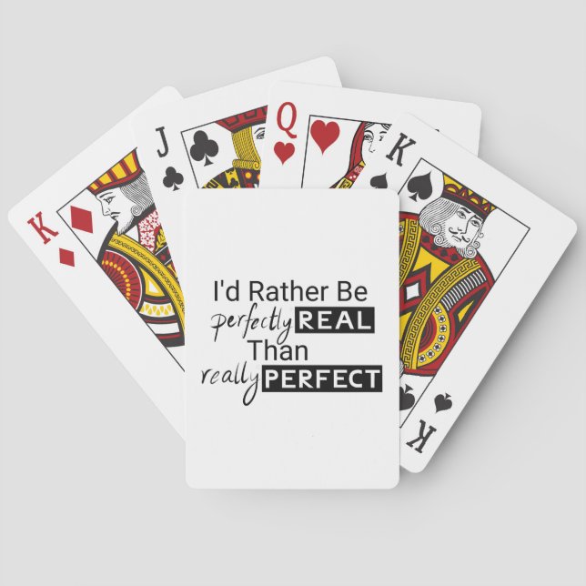 Positive Motivational Quote text Playing Cards (Back)