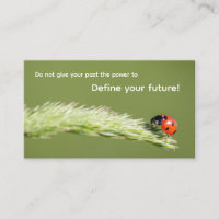 Positive motivational quote with little ladybug