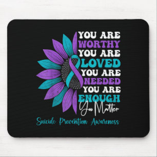 Positive Motivational Suower Prevention Awareness Mouse Mat