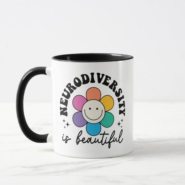 Positive Neurodiversity Acceptance Quote Mug (Left)