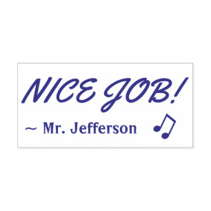 Positive "NICE JOB!" Marking Rubber Stamp