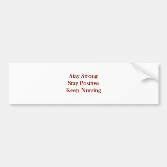 Positive Nurse Bumper Sticker (Front)