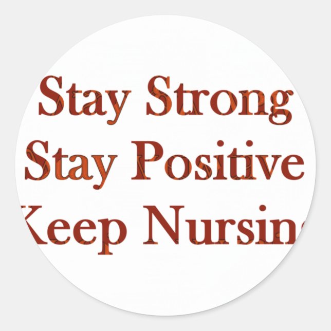 Positive Nurse Classic Round Sticker (Front)