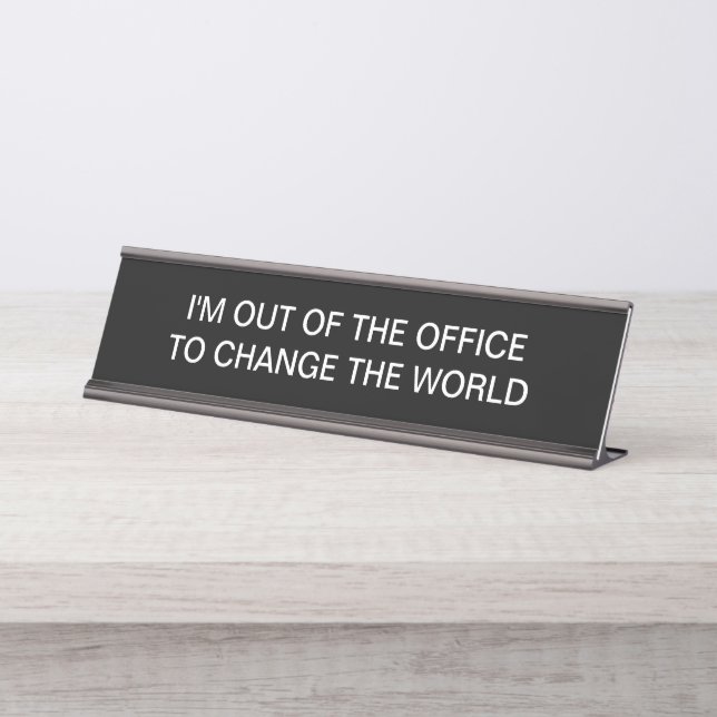Positive Office Attitude Executive Desk Name Plate (Front)
