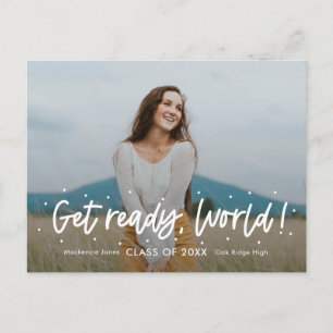 Positive Outlook EDITABLE COLOR Graduation Postcar Postcard