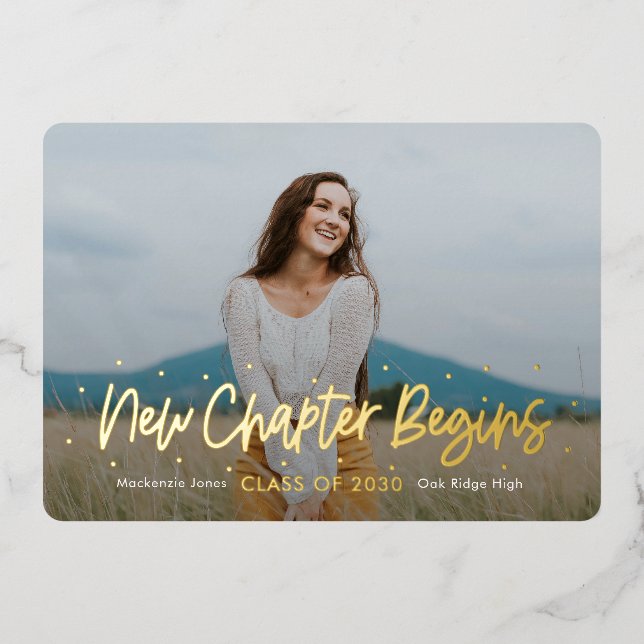 Positive Outlook Foil Graduation Invitation Foil I (Front)