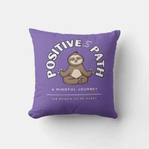 POSITIVE PATH PILLOW WITH PEACEFUL SLOTH