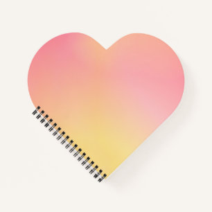 Positive Pink Peach Gradient Aesthetic  Notebook