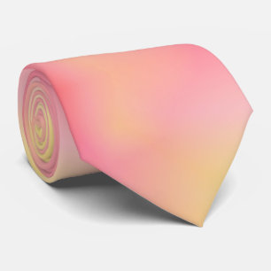 Positive Pink Peach Gradient Aesthetic  Tie