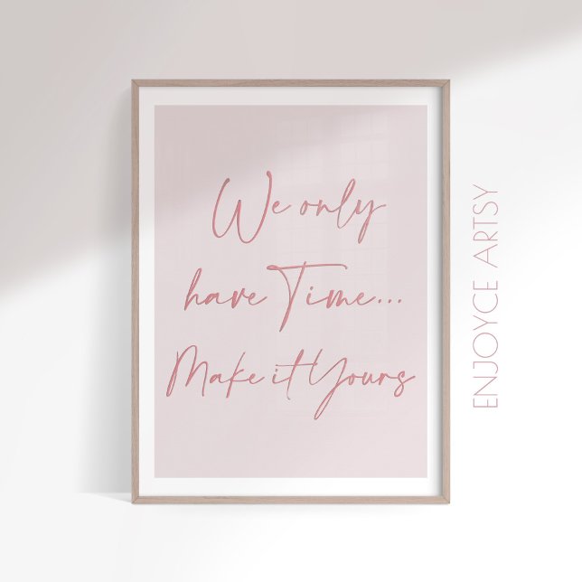 Positive pink quote typography feminine wall decor (Creator Uploaded)
