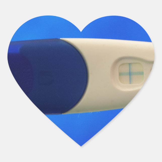 Positive Pregnancy Test Heart Sticker (Front)