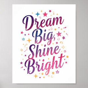 Positive Purple and Pink Typography Poster