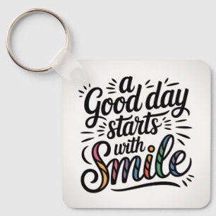 Positive quote key ring