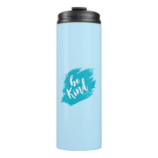 Positive Quote Kindness Aesthetic Blue Travel Mug