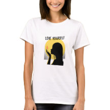 Positive quote "Love Yourself" motivational women 