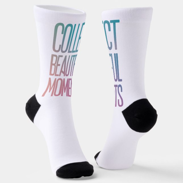 positive quote socks (Angled)