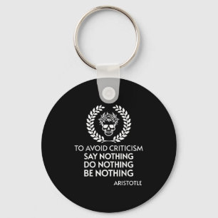 Positive Quote Stoic Philosophy Aristotle Stoicism Key Ring