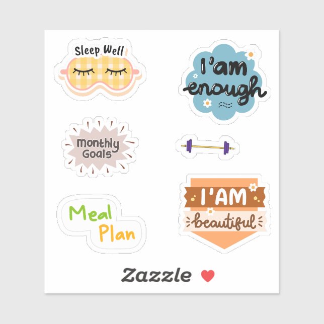 Positive quotes Colourful illustrations Scrapbook (Sheet)