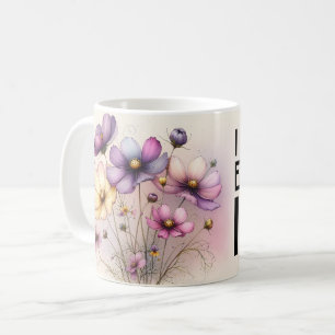 Positive Quotes Floral Mug