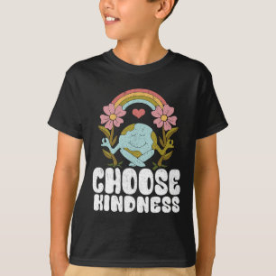Positive Rainbow Peace Hippie Choose Kindness Eart T-Shirt