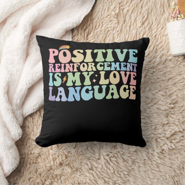 Positive Reinforcement Is My Love Language Groovy Cushion (Blanket)