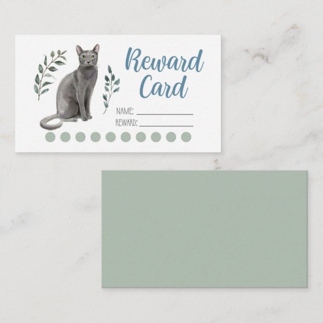 Positive Reward Cat Theme Punch CArd (Front/Back)
