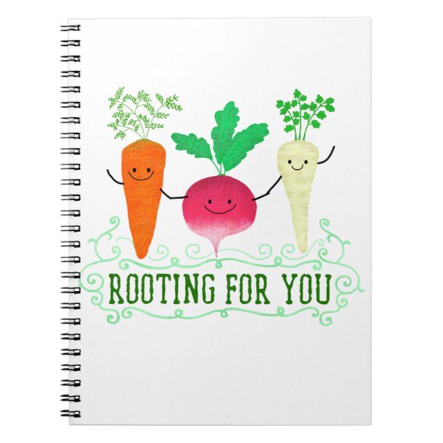 Positive Root Pun - Rooting for you Notebook (Front)