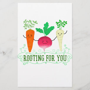 Positive Root Pun - Rooting for you Stationery