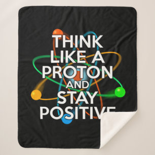 Positive Science Quote Cool Modern Fun Sherpa Blanket