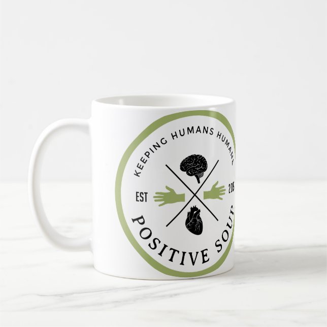 Positive Soup logo mug (Left)
