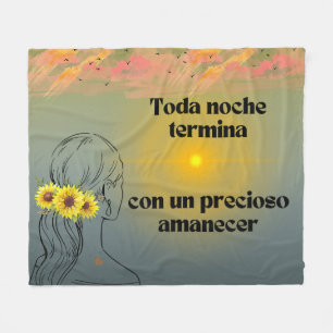 Positive Spanish Inspirational message Fleece Blanket