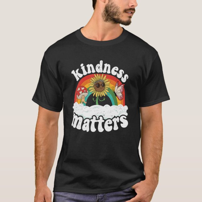 Positive Sped Teacher Anti Bullying Rainbow Kindne T-Shirt (Front)
