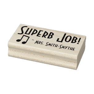 Positive "Superb Job!" Feedback Rubber Stamp