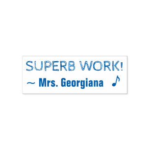 Positive "SUPERB WORK!" Teacher Rubber Stamp