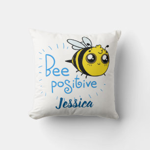 Positive Thinking Bee Positive Cute Bee Cushion