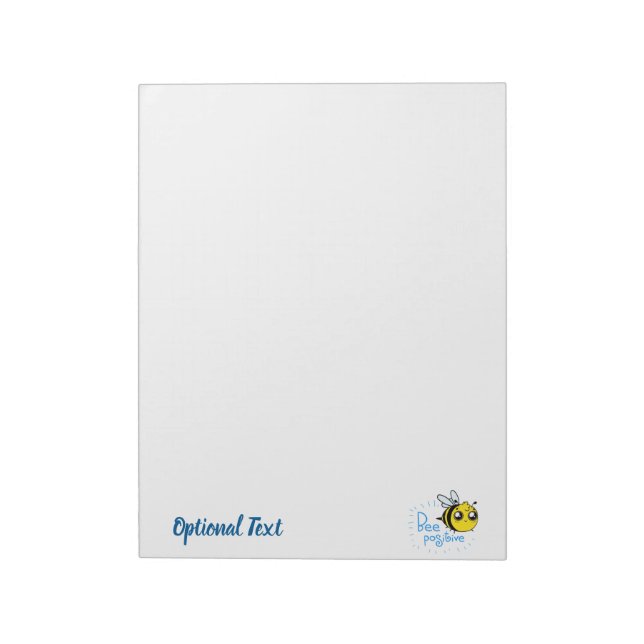 Positive Thinking Bee Positive Cute Bee Notepad (Rotated)