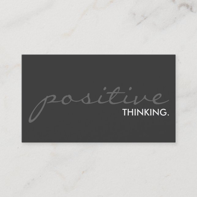 positive thinking. (colour customisable) business card (Front)