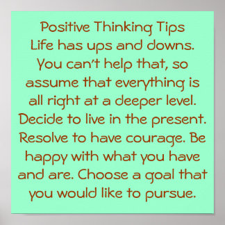 Positive Thinking Poster