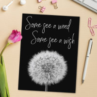 Positive thinking quote motivational dandelion