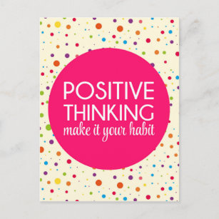 Positive Thinking Quote Postcard