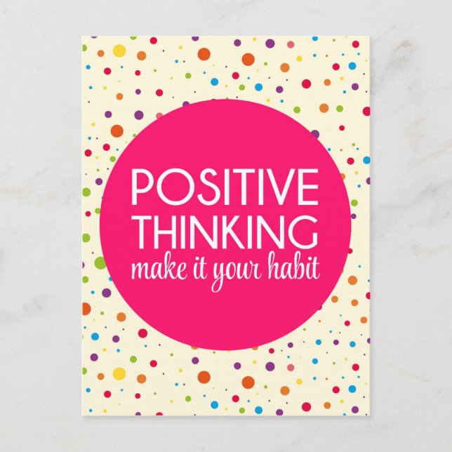 Positive Thinking Quote Postcard (Front)