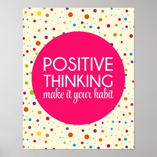 Positive Thinking Quote Poster (Front)