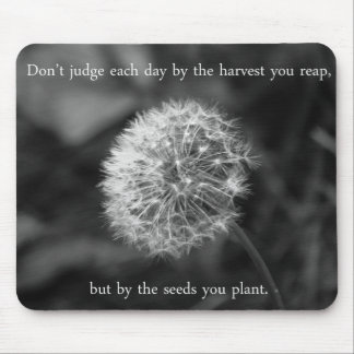 Positive Thinking Saying with Dandelion Mouse Mat