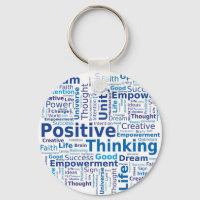 Positive Thinking Word Cloud - Blue Colors