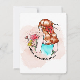 positive thought allow yourself to grow gifts holiday card