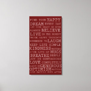 Positive Thoughts Canvas Print
