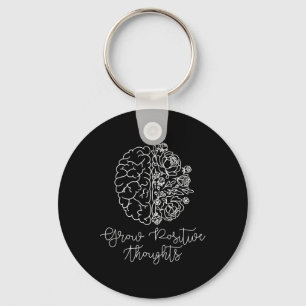 Positive Thoughts Mental Health Problems Gift Key Ring