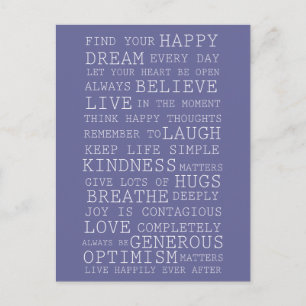 Positive Thoughts Postcard