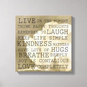 Positive Thoughts Rose Canvas Print